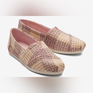 Alpargata Pink Plaid Tweed size 7.5 - New with Tags!